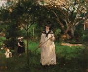 Berthe Morisot The Butterfly Hunt oil painting reproduction